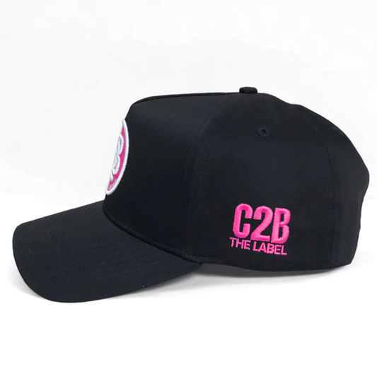 C2B OG Cap – Black + Pink - C2B THE LABEL