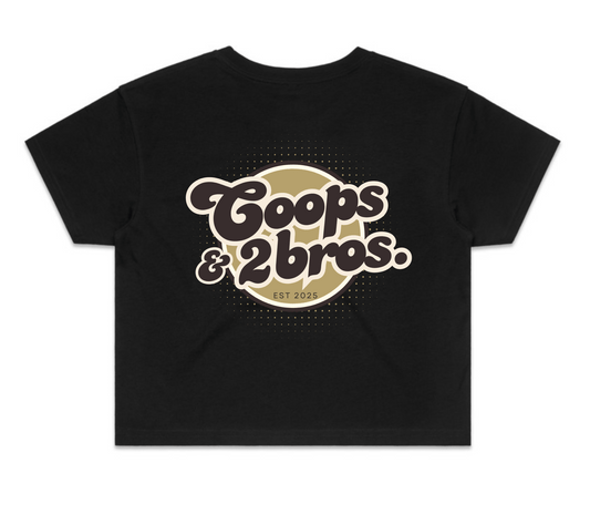 Coops & 2Bros Retro Crop - Black – Ladies - C2B THE LABEL