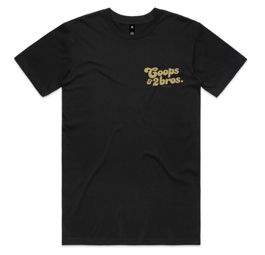 Coops & 2Bros Retro Tee – Black - Adults - C2B THE LABEL