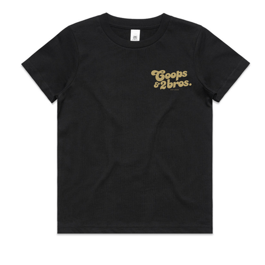 Coops & 2Bros Retro Tee - Black - Kids & Youth - C2B THE LABEL