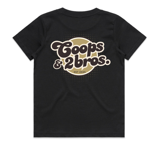 Coops & 2Bros Retro Tee - Black - Kids & Youth - C2B THE LABEL