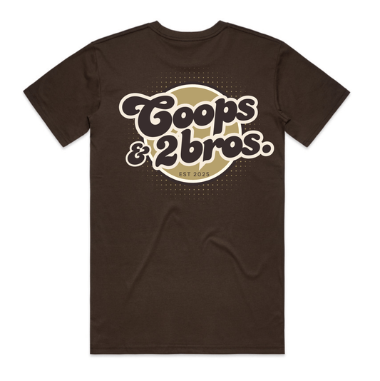 Coops & 2Bros Retro Tee – Dark Brown - Adults - C2B THE LABEL