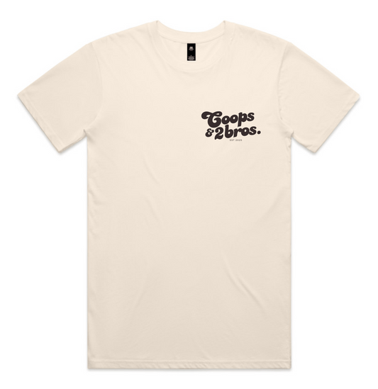 Coops & 2Bros Retro Tee - Ecru - Adults - C2B THE LABEL