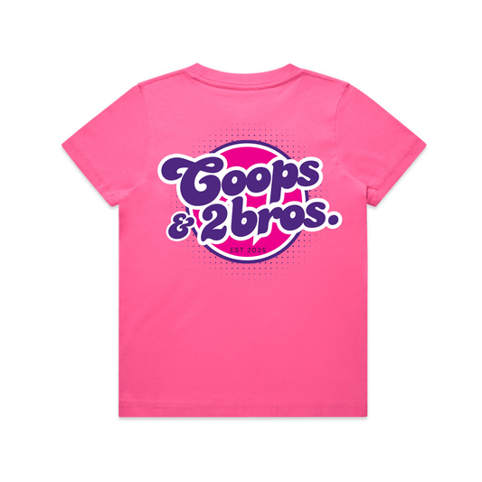 Coops & 2Bros Retro Tee – Pink - Kids & Youth - C2B THE LABEL