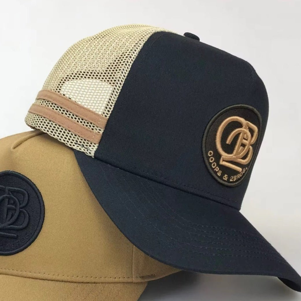 C2B OG Trucker Cap – Black + Tan - C2B THE LABEL