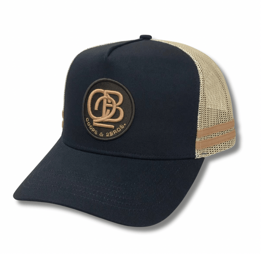 C2B OG Trucker Cap – Black + Tan - C2B THE LABEL