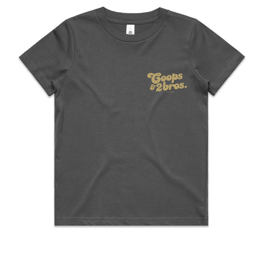 Coops & 2Bros Retro Tee - Charcoal - Kids & Youth - C2B THE LABEL