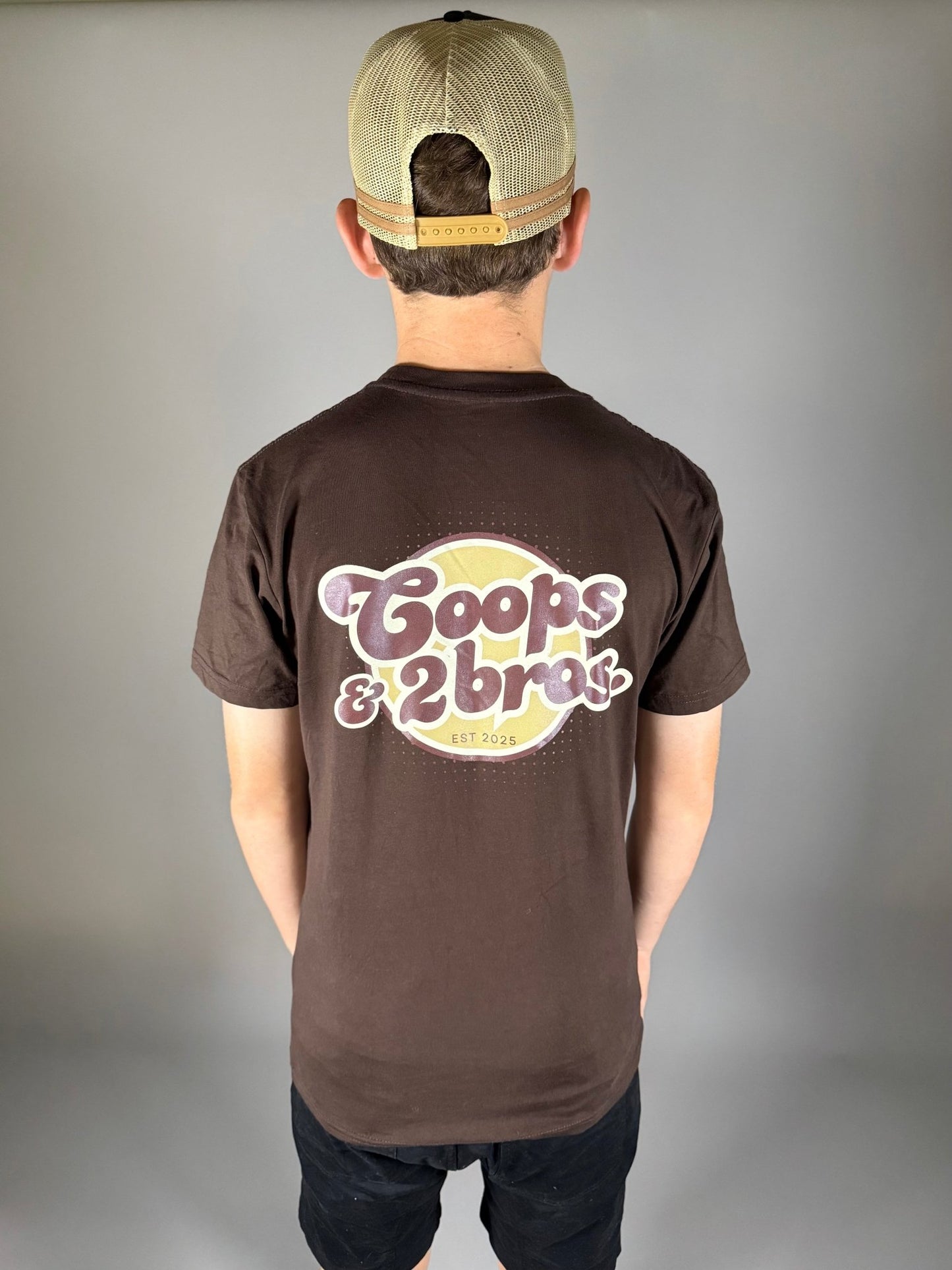 Coops & 2Bros Retro Tee – Dark Brown - Adults - C2B THE LABEL