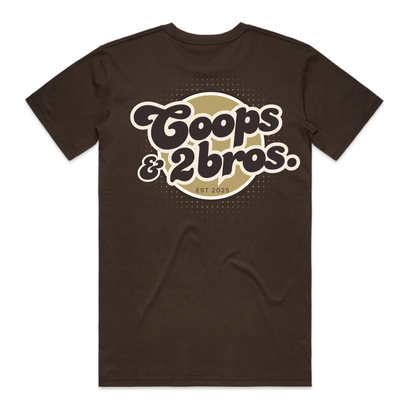 Coops & 2Bros Retro Tee – Dark Brown - Adults - C2B THE LABEL