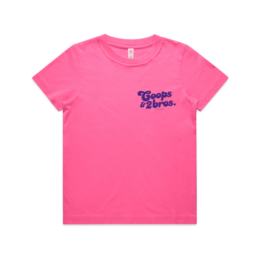 Coops & 2Bros Retro Tee – Pink - Kids & Youth - C2B THE LABEL